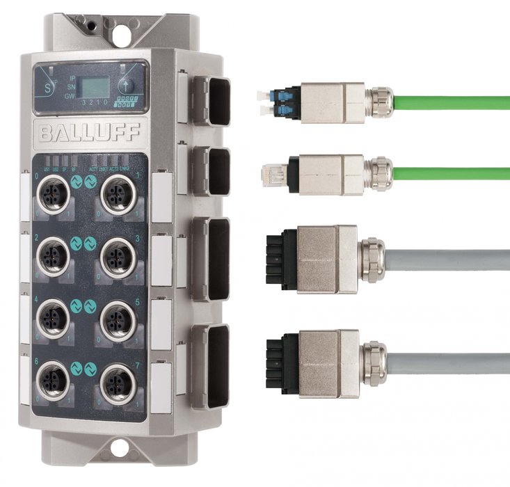 Moduli IO-Link master push-pull PROFINET: trasmissione dati tramite cavi in fibra ottica o in rame